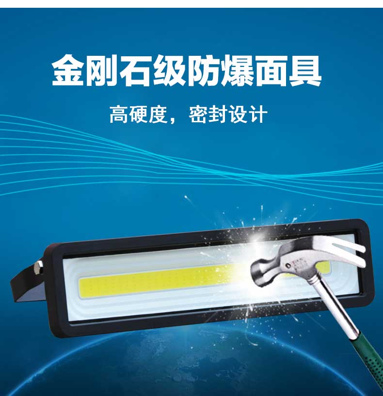 LED长条投光灯50W户外防水防爆一线天广告牌门头100W超亮探照射灯 - 图0