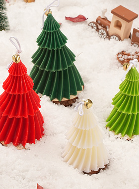 圣诞节装饰品小摆件 家居桌面圣诞树姓迷你圣诞节香氛礼物蜡烛