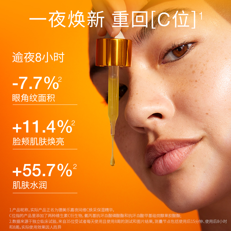 【新品上市】德美乐嘉夜间维C精华25ml 焕亮抗初老紧致面部精华液