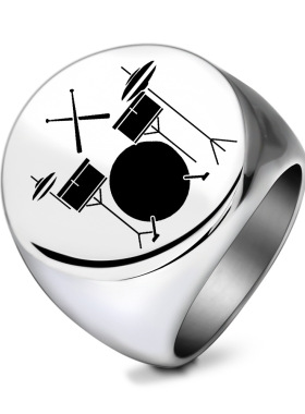 戒指钛钢复古26个英文字母首饰品