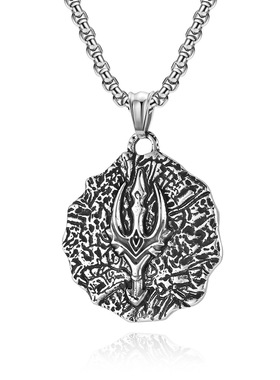 HIPHOP潮人热门穿搭钛钢吊坠挂坠