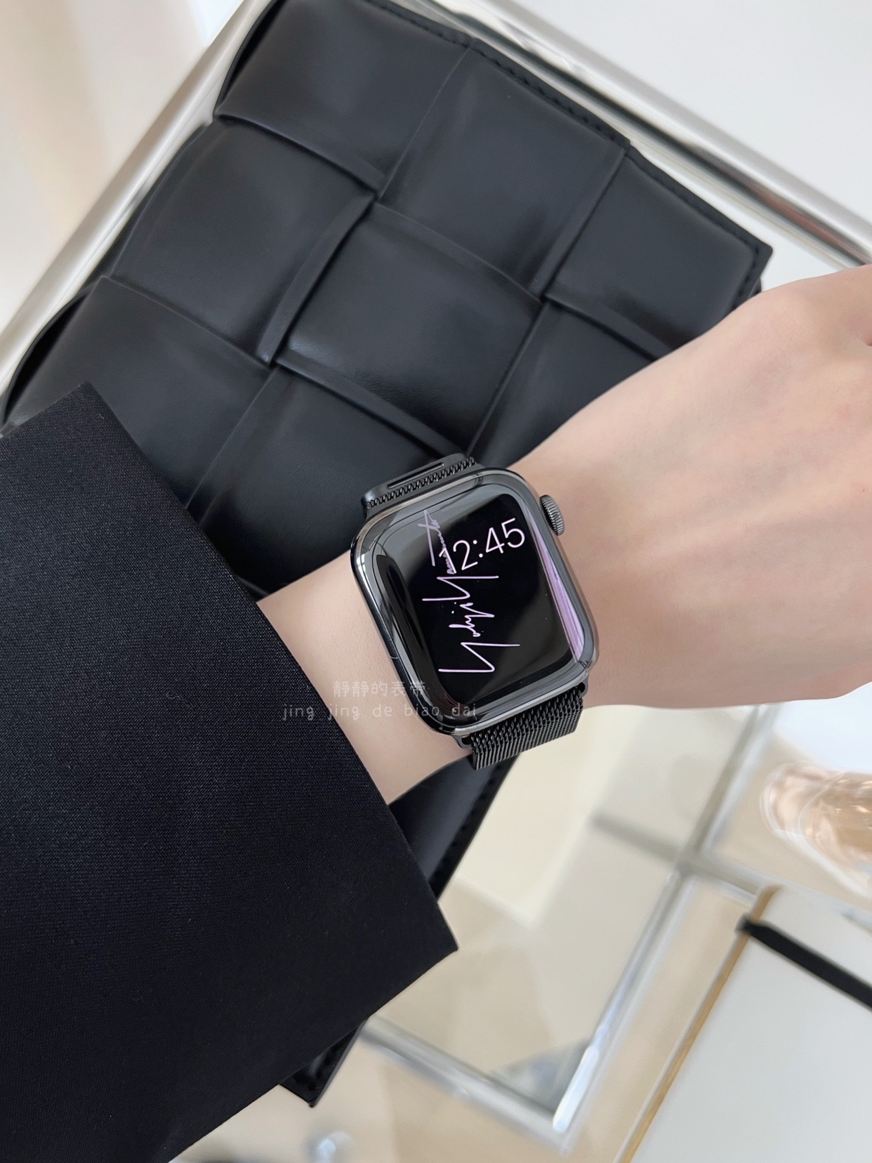 星光色金属磁吸米兰尼斯适用于苹果s978applewatch56SE静静的表带 - 图1