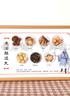 精装方剂标本标本展示墙材标本装饰画中医标本展示用