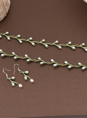 文艺复古天然淡水珍珠项链同款