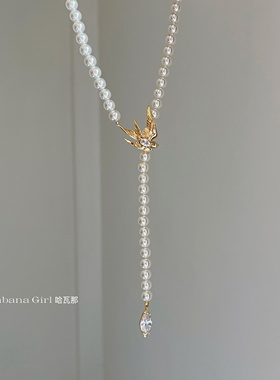 人造珍珠项链女款自由调节