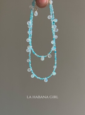 LaHabanagirl碧蓝海峡的泪滴项链