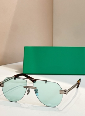 2025新款欧美个性无框切边墨镜女潮高颜值海洋片蛤蟆镜男太阳眼镜