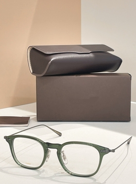 文艺手作超轻纯钛复古板材男款防蓝光可配高度数近视全框眼镜架女