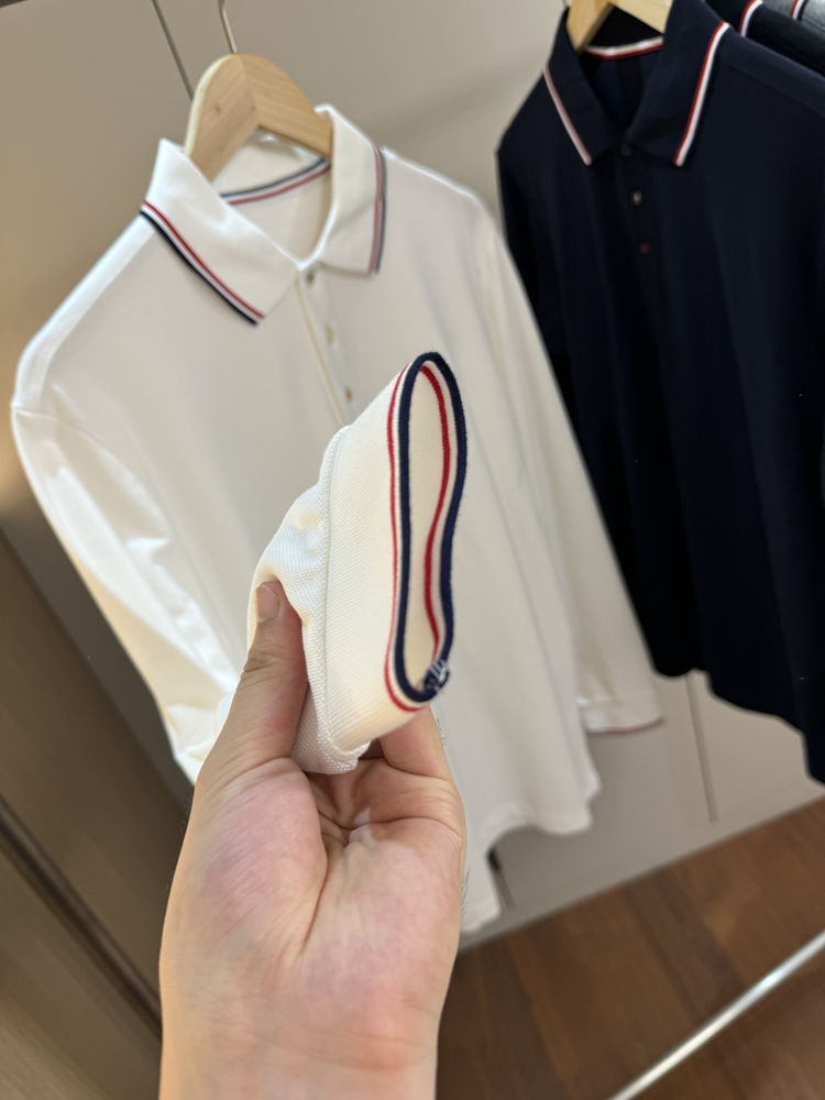 常青款!自留推荐!精梳珠地棉!秋季男士外贸撞色翻领长袖POLO衫 - 图1