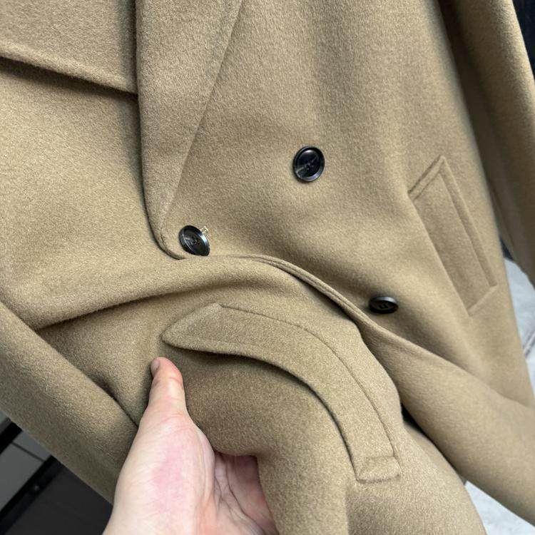 高品质羊毛！双排扣设计！外贸男装秋冬双面呢中长款大衣休闲外套,淘宝优惠券,粉丝福利购,淘宝优惠卷
