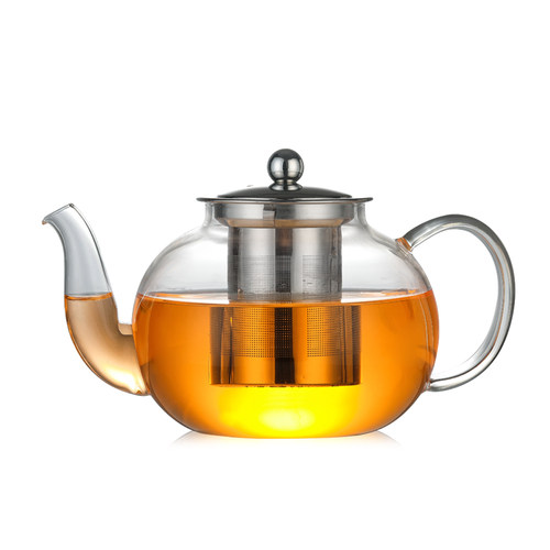 耐热玻璃茶壶单壶家用不锈钢过滤泡茶壶加厚小号水果花茶壶红茶具 - 图3