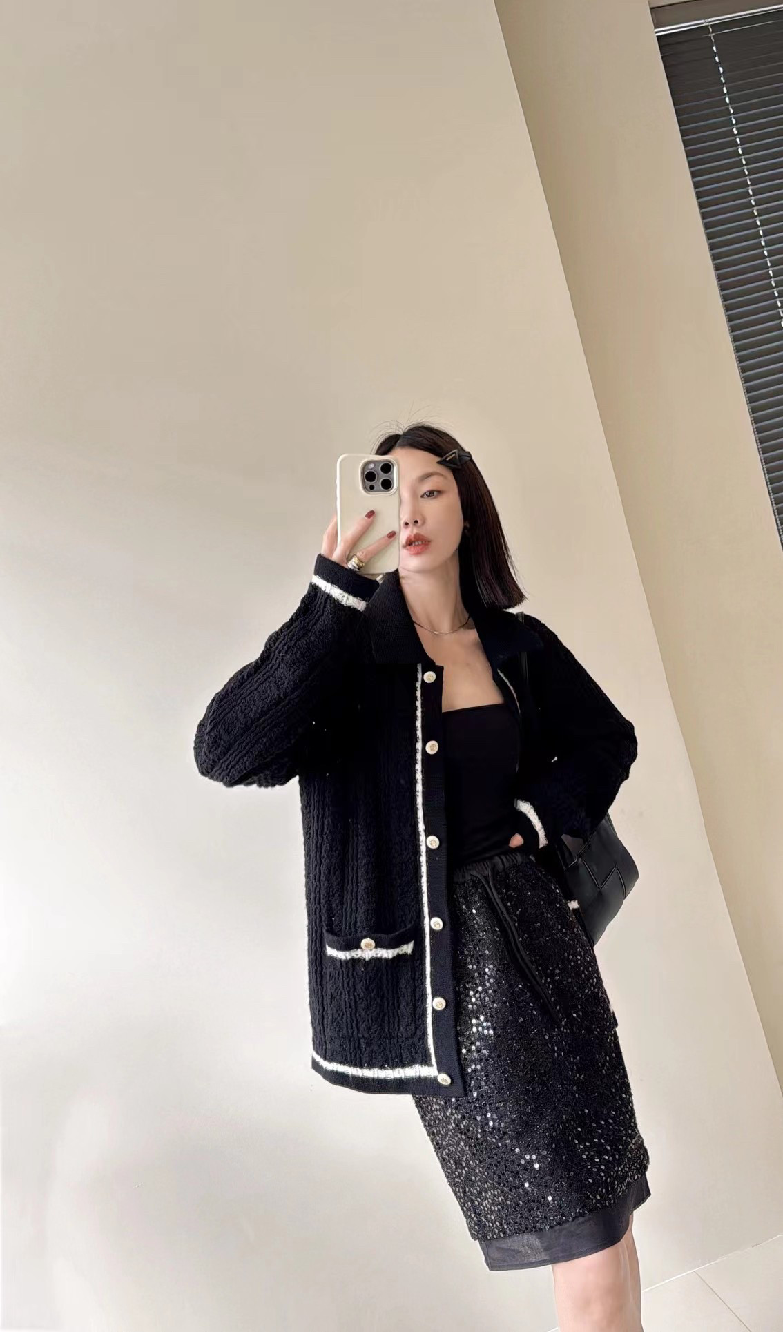 小香风2025秋季新款法式羊毛轻奢镂空针织开衫女宽松显瘦毛衣外套,淘宝优惠券,粉丝福利购,淘宝优惠卷