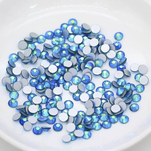 国产电镀玻璃水钻DIY材料AB幻彩平底钻美甲圆形【无胶】底钻 - 图2