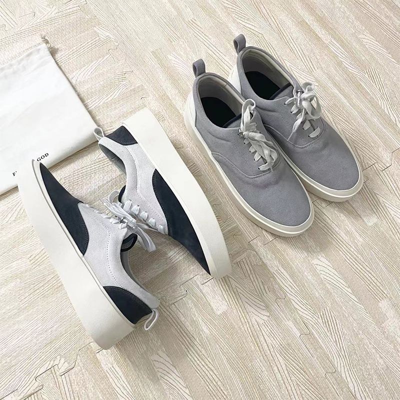 FOG 101第六季Fear of god Sneaker高街19fw翻毛皮麂皮男低帮板鞋-图0