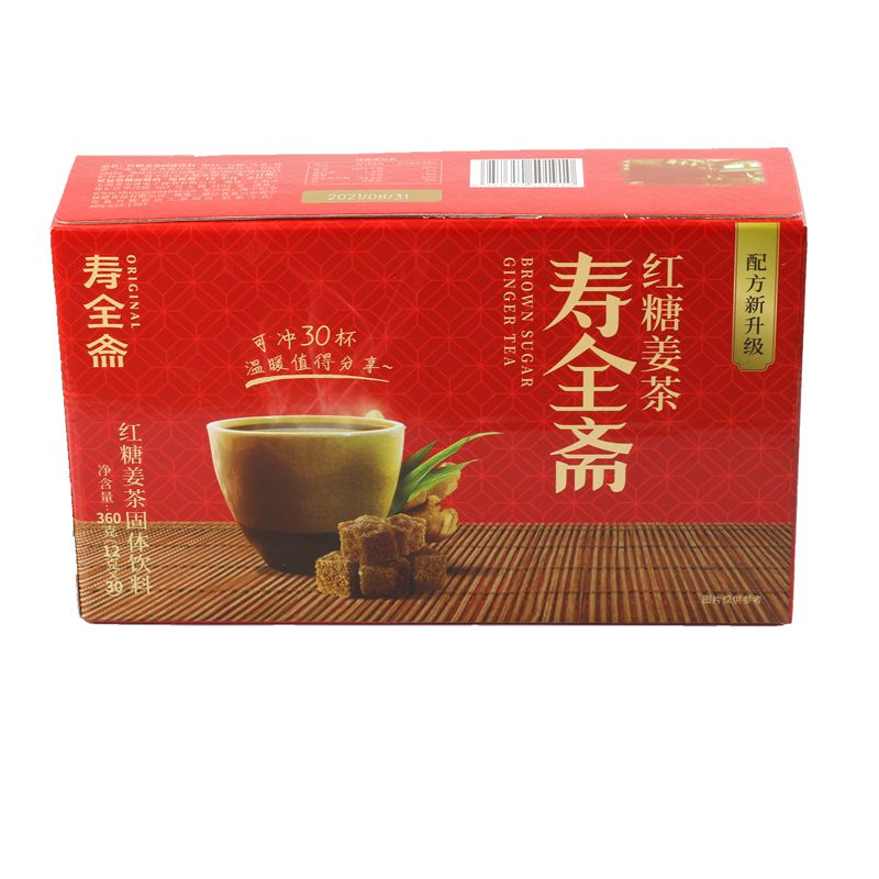 寿全斋红糖姜茶360g（12g*30条）大包装古法速溶颗粒老姜汤茶 - 图3