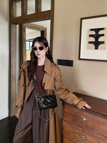 同丰2026新款女包高级感菱格绣线链条腋下包时尚百搭单肩斜挎小包 - 图3