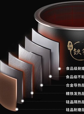 九阳电饭煲适用土灶铁斧内胆40T9/F-40T15/40T25/40T2/40T3铁釜4L