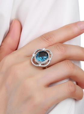 高级感S925银欧美复古风vintage气质小众时尚奢华高颜值纯银戒指