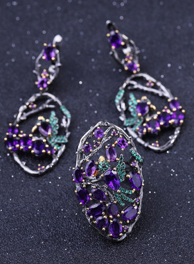 秘密花园设计师款S925银新中式复古风vintage小众高颜值纯银戒指