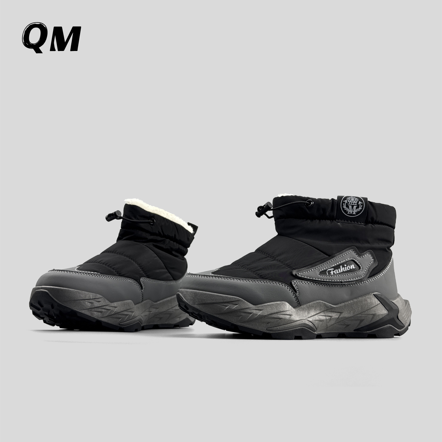 外贸男士冬季雪地靴加绒加厚保暖防滑棉靴御寒高帮鞋厚底户外运动 - 图0