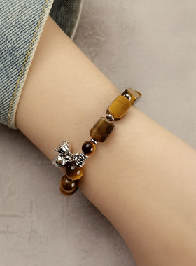 JUZITU潮流原创小众虎眼石手链