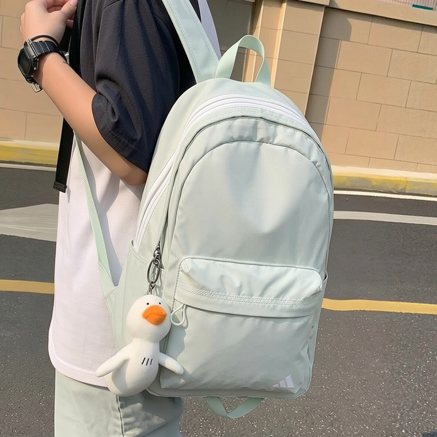Authentic fake mint green backpack for men and women