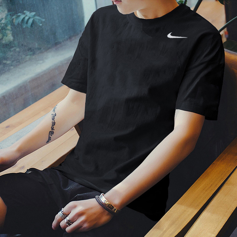 Nike耐克黑色T恤男上衣新款薄纯棉棉质透气训练健身服短袖运动服,淘宝优惠券,粉丝福利购,淘宝优惠卷