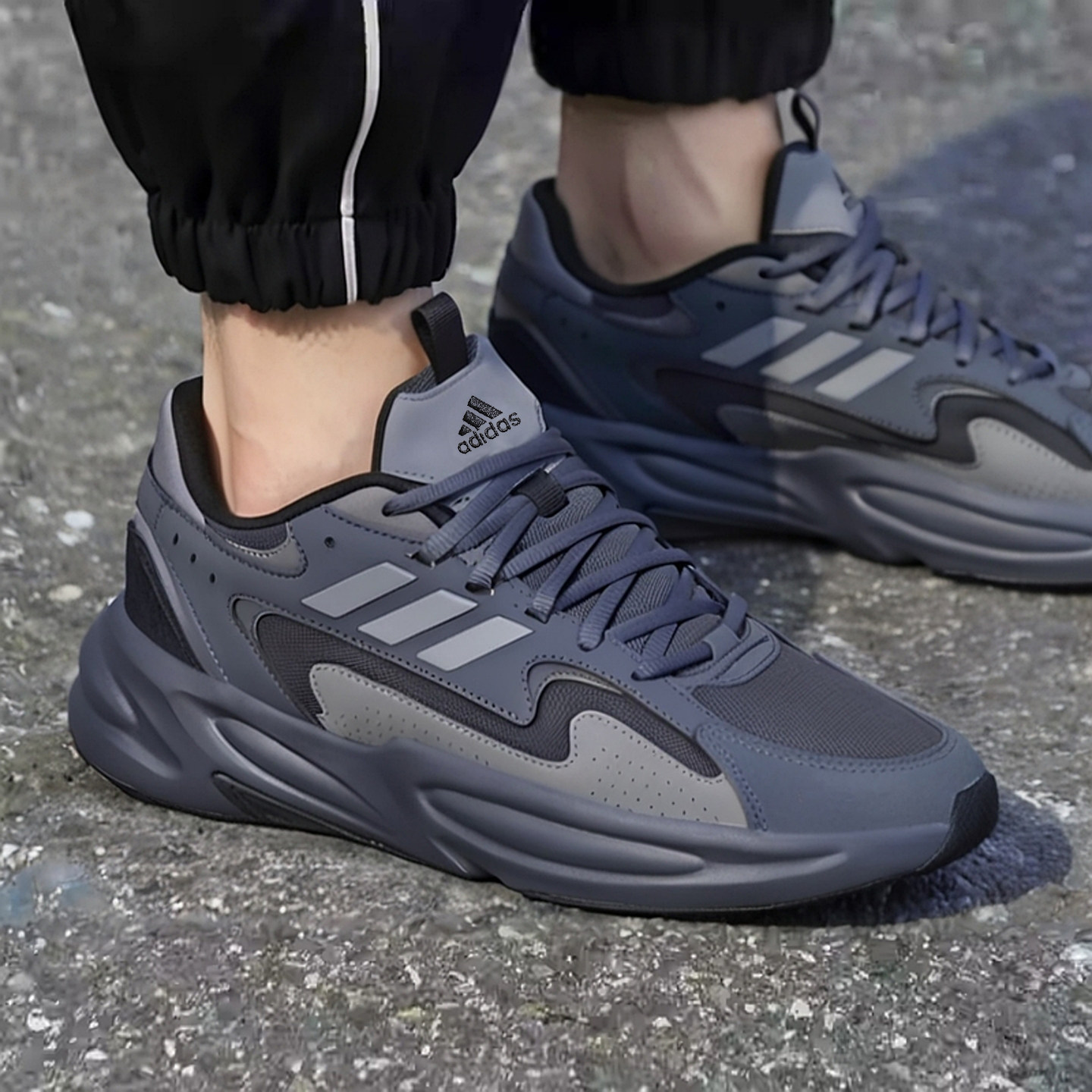 阿迪达斯男女鞋冬季新款灰色复古休闲鞋缓震情侣OZWAVE厚底老爹鞋,淘宝优惠券,粉丝福利购,淘宝优惠卷
