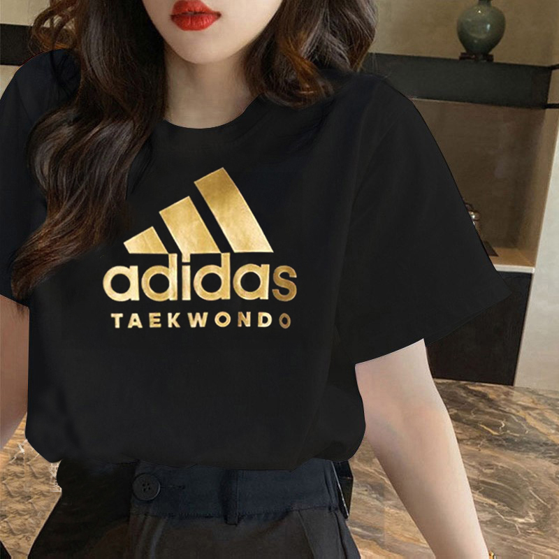 adidas阿迪达斯金标短袖女夏季新款纯棉半袖宽松运动T恤女HG2178-图1