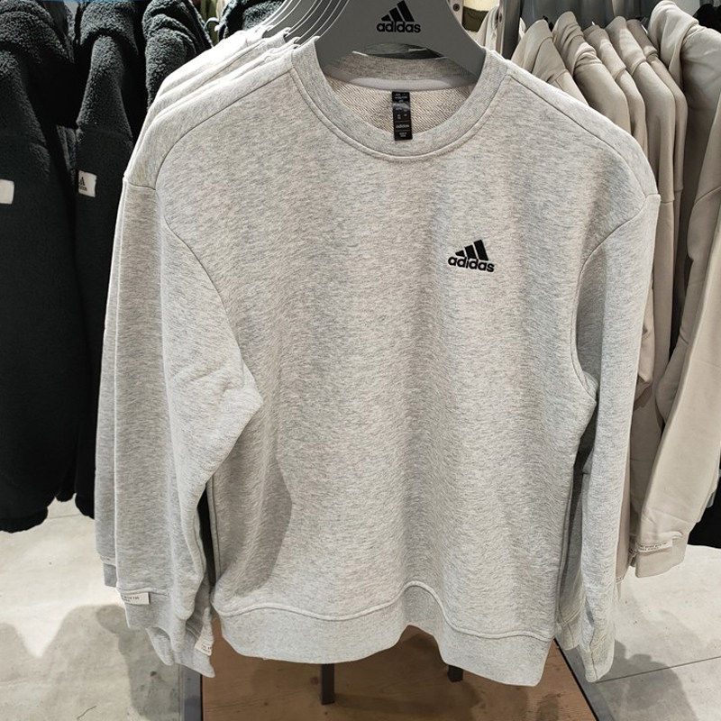 阿迪达斯纯棉卫衣男装2026春季新款灰色打底衫宽松大码外套IC9331,淘宝优惠券,粉丝福利购,淘宝优惠卷