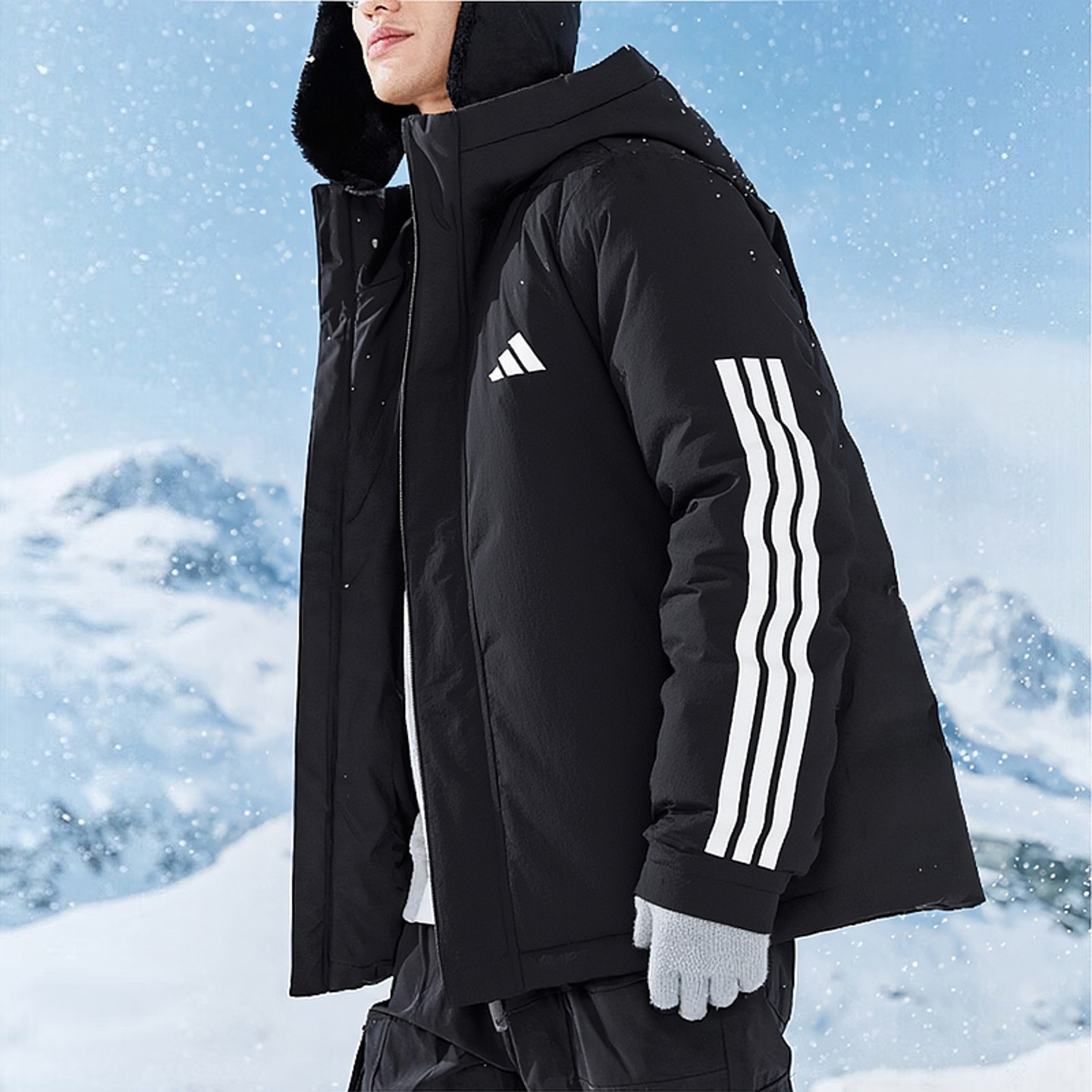 阿迪达斯黑色棉服男冬季新款大码保暖棉袄运动加厚外套男士防风衣,淘宝优惠券,粉丝福利购,淘宝优惠卷