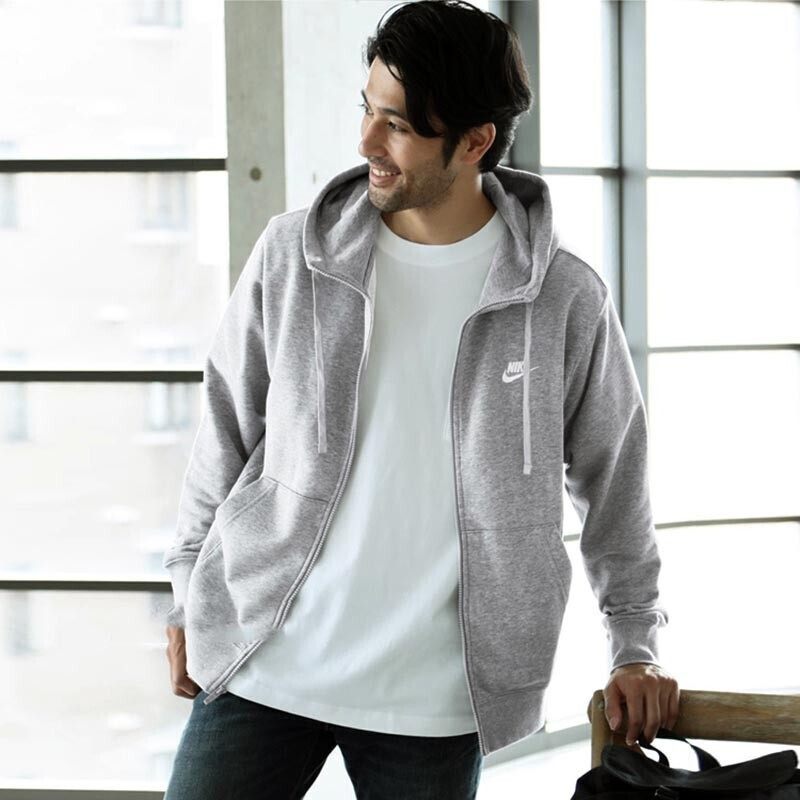 灰色外套Nike耐克针织棉休闲上衣男子夹克套头衫新款运动装BV2649,淘宝优惠券,粉丝福利购,淘宝优惠卷