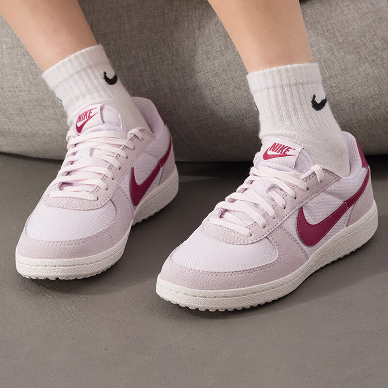 Nike耐克鞋子冬季新款女鞋薄底运动鞋翻毛皮板鞋轻便跑步鞋IF0465,淘宝优惠券,粉丝福利购,淘宝优惠卷