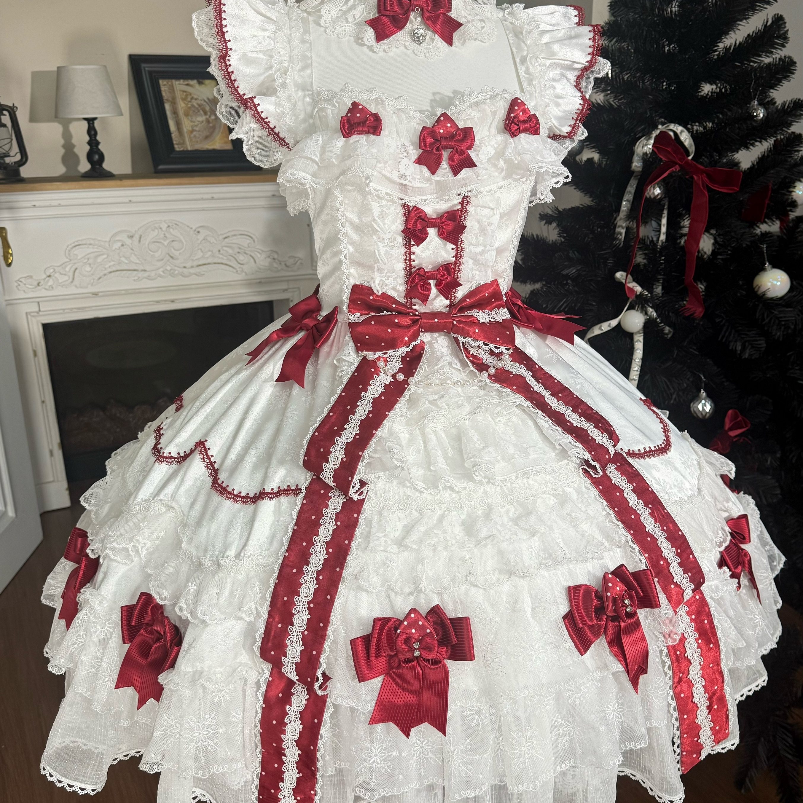 【绯雪之恋】原创设计Lolita洛丽塔jsk吊带裙小花嫁lo裙,淘宝优惠券,粉丝福利购,淘宝优惠卷