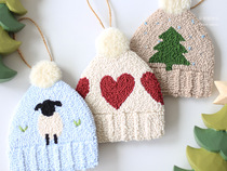 Grocery Garden Journey | Japanese writer autumn and winter Christmas wool thread embroidery cup cushion wall hanging ornaments Home Accessories Gifts