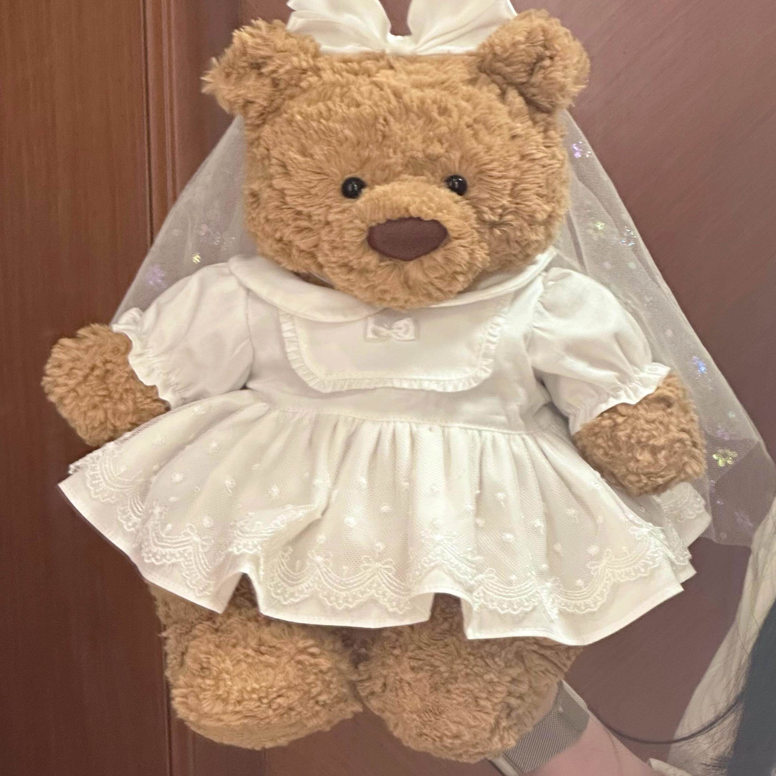 巴塞罗熊衣服婚纱西装裙36cm47手作娃衣jellycat压床娃娃婚礼着替,淘宝优惠券,粉丝福利购,淘宝优惠卷
