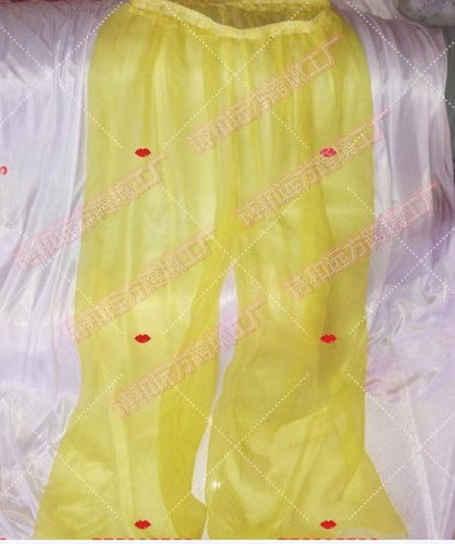 25上新性感男女穿超柔滑冰丝纱巾透视中长款裤子柔滑细腻透气裸色 - 图0