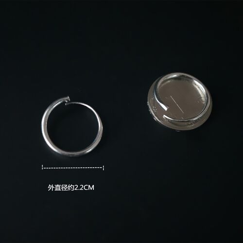 尺寸定做999纯银加粗耳环扩耳洞 粗细大小可订制 防过敏足银耳圈 - 图1