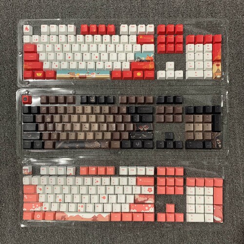 五面热升华PBT键帽k845机械键盘马里奥森灵皮卡丘樱花87珊瑚海104 - 图1