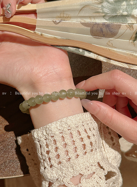 柏林少女绿色精致百搭串珠手链女