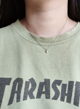 正品s925纯银项链女生时尚简约百搭个性小巧四面菱锥形吊坠锁骨链