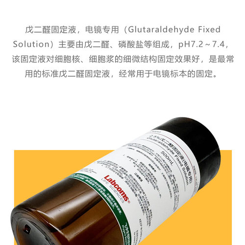 2.5%戊二醛固定液 电镜专用 固定剂 科研实验 500mL LABCOMS - 图0