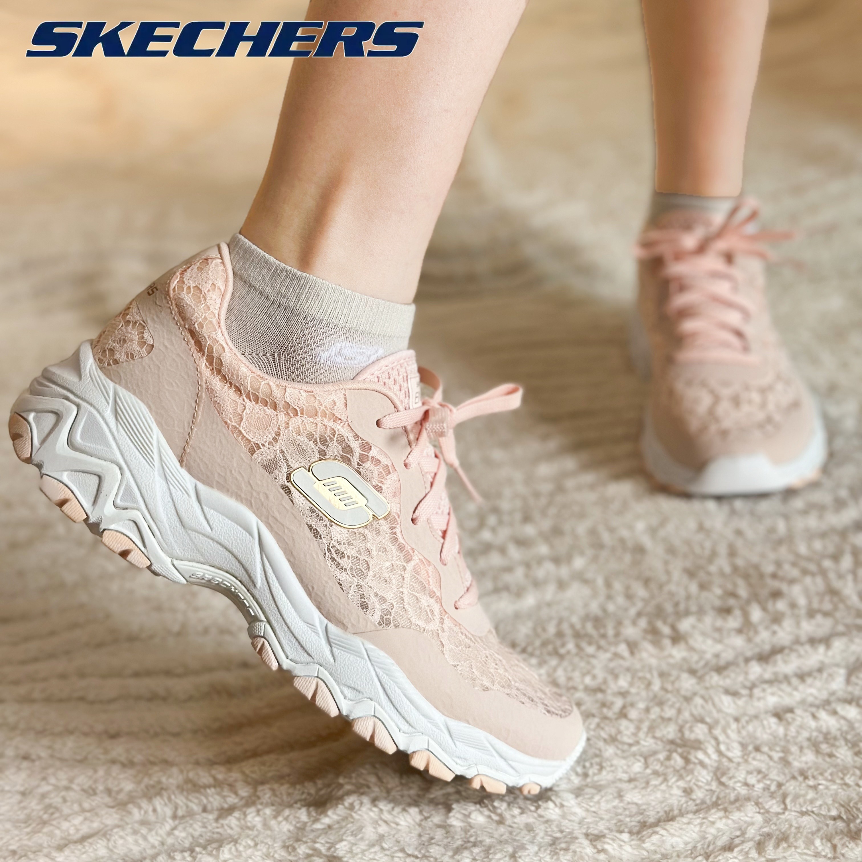 Skechers D'LITES斯凯奇正品女子舒适休闲时尚百搭耐磨复古老爹鞋 - 图2