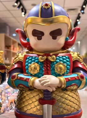 原创国潮将军厨窗玄关办公室摆件