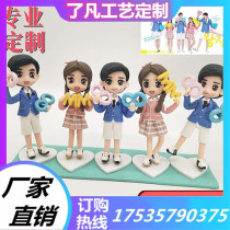 Clay man live-action custom photo set for Q version paparazzi Soft Towers Puppet model wax like couples birthday wedding gift