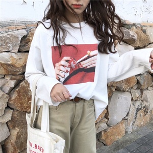 宽松百搭学生圆领打底衫