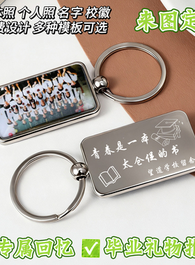 金属校徽钥匙扣定制照片名字