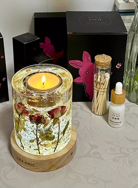 冰封玫瑰香薰蜡烛香薰室内持久家用高级香薰卧室女生淡香女生礼物