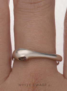 白矮星925银茶水晶可调戒指