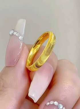 纯金电镀黄铜戒指质感媲美真金